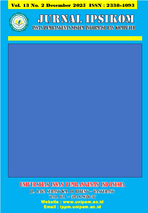 					View Vol. 13 No. 2 (2025): Jurnal Ipsikom
				